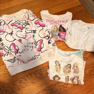 Toddler girls long sleeves and one Minnie sweater